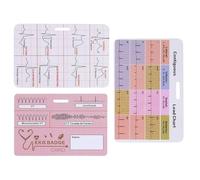Tarjeta de enfermería | Guía de bolsillo para ECG, accesorios de ECG de 3 piezas con de laboratorio de referencia cardíaca para ICU Er Clinicals Work
