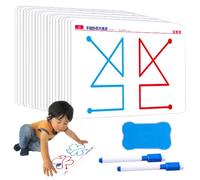 Tarjeta de entrenamiento cerebral de 10 piezas - Tarjeta de coordinación mano-cerebro, motricidad fina | Mapas de desarrollo izquierdo y derecho, juego de juguetes de aprendizaje educativo para la