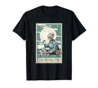 Tarjeta de esqueleto de The Football Mom Spooky Season Halloween Camiseta