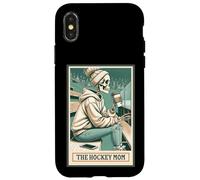 Tarjeta de esqueleto de The Hockey Mom Spooky Season Mama Halloween Carcasa para iPhone X/XS