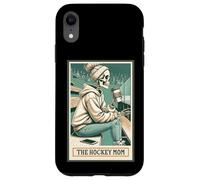 Tarjeta de esqueleto de The Hockey Mom Spooky Season Mama Halloween Carcasa para iPhone XR