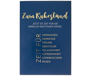 Tarjeta de estilo de vida para jubilación, tiempo para las cosas, 11,6 x 16,6 cm