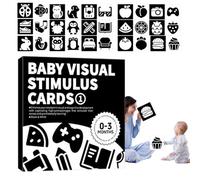 Tarjeta De Estimulación Visual - Juego De Tarjetas De Desarrollo Sensorial En Y Negro | Tarjeta Educativa Con Estimulación Visual Para Niños