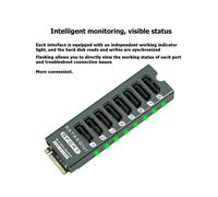 Tarjeta de Expansión 3.0 de 8 Puertos para Ranuras M.2 PCIe, Controlador de Alta Velocidad de 6 Gbps para Centros de Datos y Estaciones de
