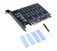 Tarjeta de expansión avanzada PCIe X16 a 4xNVMe para cuatro 2280 Plug and Play, múltiples sistemas operativos compatibles con NVMe SSDs