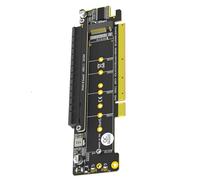 Tarjeta de expansión con dos tarjetas de expansión NVME con adaptador NVME a PCIE HDDS adaptador PCIE4.0 16X tarjeta de expansión 30/42/60/80M