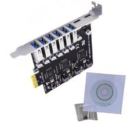 Tarjeta de expansión de alto rendimiento, tarjeta de expansión PCI-E PCIE a 8 puertos USB 3.2 Gen1 controlador tipo C adaptador de 5 Gbps