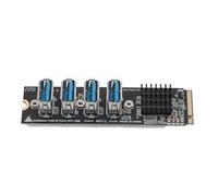 Tarjeta de Expansión M.2 Pcie a Pcie X1 para Pci Express, Controlador de Tarjeta Adaptadora para 4 Puertos Asm1184E M.2 Mkey, Tarjetas de Puerto USB