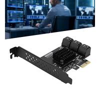 Tarjeta de expansión Master Sustvita ASM1166 para PCI E a 6 Puertos SATA3.0 Disco Duro 6G, Interfaz Gen3, admite múltiples Unidades con Rendimiento confiable.