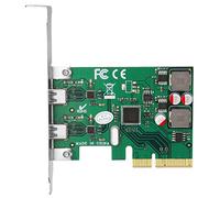 Tarjeta de expansión PCI-E de 2 puertos USB 3.1 tipo C de 10 Gbps, adaptador de alta velocidad USB 3.1 PCIe, adaptador convertidor USB autoalimentado