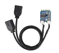 Tarjeta de Expansión PCI E de Escritorio, Tarjeta Elevadora M.2 NGFF A USB, Adaptador de Cable de Tarjeta de Expansión de Interfaz USB2.0 de Key A E A Doble Puerto