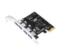 Tarjeta de expansión PCI-E SSU4Port USB3.0 PCI Express PCIe Adaptador HUB USB3.0 Controlador USB3.0 de 4 puertos USB3.0 PCIe