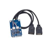 Tarjeta de Expansión PCI-e Tarjeta Adaptadora PCI-e A USB2.0 de Doble Puerto para Placa Base o Computadora Portátil con Interfaz PCIE