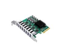 Tarjeta de Expansión PCI-e X4 3.0 A 4 Canales, 8 Puertos USB 3.2 Gen1, Controlador Adaptador PCI-e X4 USB 3.0 de 5 Gbps para PC de Escritorio