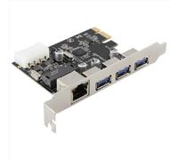 Tarjeta de expansión PCIe a RJ45 USB 3.0 con control Gigabit Ethernet