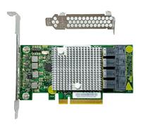 Tarjeta de expansión PCIe SATA de 16 puertos SAS HBA Compatible con LSI 9300-16I IT Mode 12Gbps PCIe 3.0 Controlador 3216 para almacenamiento NAS