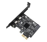 Tarjeta de Expansión PCIe USB C, Controladora PCI Express de 2 Puertos Tipo C, USB 3.2 Gen 2 10 Gbps, Adaptador de Panel Frontal
