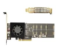 Tarjeta de expansión PCIe4.0 de canal de 4 puertos compatible con 4 discos duros NVMe, acceso simultáneo y gestión avanzada de térmicas, tarjeta de almacenamiento compatible con PCIe