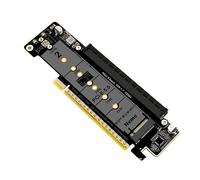 Tarjeta de expansión PCIe5.0, convertidor de adaptador de división de carril M.2 NVMe, estación de trabajo de escritorio para juegos, actualización de hardware de edición de video, adaptador de alta