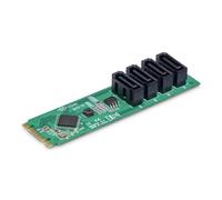 Tarjeta de Expansión StarTech 4P-SATA-M2-ADAPTER M.2 PCIe 3.0 6Gbps 4x SATA Hot-Swap