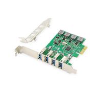Tarjeta de expansión USB 3.0 Digitus 4 puertos PCIe Perfil bajo