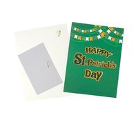 Tarjeta de felicitación 3D del día de San Patricio | Saludos de dibujos animados 3D | Tarjetas irlandesas de buena suerte para mujeres, mamá, hombres, hermana, esposa, hijo, amigo, niña, papá, niño