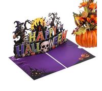Tarjeta De Felicitación 3D Halloween Escultura de Papel Fantasma Calabaza