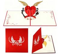 Tarjeta de Felicitación 3D para San Valentín, Tarjeta Pop-Up con Diseño Creativo y Espacio para Mensaje Personalizado, Tarjeta de Regalo Hecha a Mano para Hombres y Mujeres, Regalo Ideal para Ani