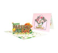 Tarjeta de felicitación 3D plegable con diseño de flores 3D, tarjetas emergentes para madre, feliz día del padre, tarjetas sorpresa para mamá y esposa