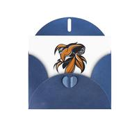 Tarjeta de felicitación azul con diseño de cuadros en blanco y perlas, hermoso bloque de notas en blanco VVXBHGR, patrón de arte amarillo