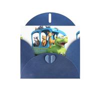 Tarjeta de felicitación azul YYHWHJDE Tourists taking the train Picture perfecta para el día de San Valentín, aniversario de boda e invitaciones de fiesta