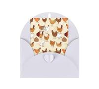 Tarjeta de felicitación blanca con impresión de una cría de pollos, tarjeta de bendición en blanco para cumpleaños, boda, día de San Valentín e invitación a fiestas