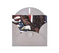 Tarjeta de felicitación con diseño de águila con bandera de Estados Unidos, tarjeta en blanco con sobre, diseños únicos para invitaciones a festivales