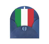 Tarjeta de felicitación con diseño de bandera de Italia para el día de la madre, Navidad, papel perlado de 4 x 6 pulgadas con sobre para cumpleaños