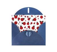 Tarjeta de felicitación con diseño de mariquita, diseño de mariquita, con sobres, tarjetas de felicitación y pensamiento en ti, 4 x 6 pulgadas
