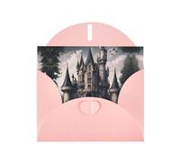 Tarjeta de felicitación con diseño gótico de cuento de hadas Castle01, tarjeta de felicitación con sobres plegados de cartulina para todas las ocasiones