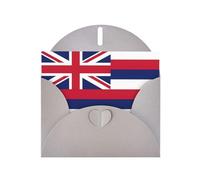 Tarjeta de felicitación con estampado de bandera de Hawái, tarjeta en blanco con sobre, diseños únicos para invitaciones a festivales