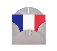Tarjeta de felicitación con estampado de bandera francesa, tarjeta en blanco con sobre, diseños únicos para invitaciones a festivales
