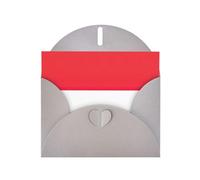 Tarjeta de felicitación con estampado de bandera indonesia, tarjeta en blanco con sobre, diseños únicos para invitaciones a festivales