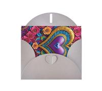 Tarjeta de felicitación con estampado de corazón de hierro, tarjetas de cumpleaños de papel perlado personalizadas para cumpleaños, bodas, invitaciones, nota de agradecimiento