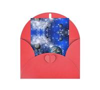 Tarjeta de felicitación con estampado de galaxia y planeta para el día de la madre, papel perlado de 4 x 6 pulgadas con sobre para cumpleaños