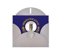 Tarjeta de felicitación con estampado de la bandera del estado de Kentucky con sobre, diseños únicos para invitaciones a festivales
