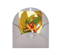 Tarjeta de felicitación con estampado de pájaro tropical del paraíso para el día de la madre, 10 x 15 cm, papel perlado con sobre, para cumpleaños