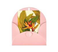 Tarjeta de felicitación con estampado de pájaro tropical del paraíso para el día de la madre, 10 x 15 cm, papel perlado con sobre, para cumpleaños