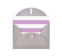 Tarjeta de felicitación con estampado de rayas blancas y moradas, tarjetas de cumpleaños personalizadas para cumpleaños, bodas, invitaciones, nota de agradecimiento