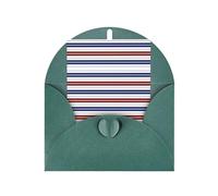 Tarjeta de felicitación con estampado de rayas rojas, azules, blancas y grises para el día de la madre, 10 x 15 cm, papel perlado con sobre, para cumpleaños