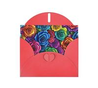 Tarjeta de felicitación con estampado de rosas de pintura al óleo, tarjetas de cumpleaños de papel perlado personalizadas para cumpleaños, bodas, invitaciones, nota de agradecimiento