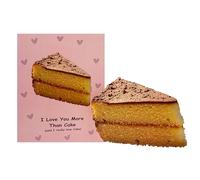 Tarjeta de felicitación con forma de pastel de esponja, tarjeta de amor, para él y ella, bonita tarjeta de cumpleaños para novio, novia, bonita tarjeta de felicitación de amor para marido y esposa,