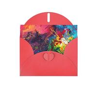 Tarjeta de felicitación con impresión de lago de pintura al óleo, tarjetas de cumpleaños de papel perlado personalizadas para cumpleaños, bodas, invitaciones, nota de agradecimiento