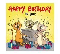 Depesche Tarjeta de felicitación con música, divertida tarjeta de cumpleaños con diseño colorido, texto a juego y texto en el interior, incluye sobre de 17 x 16,5 cm